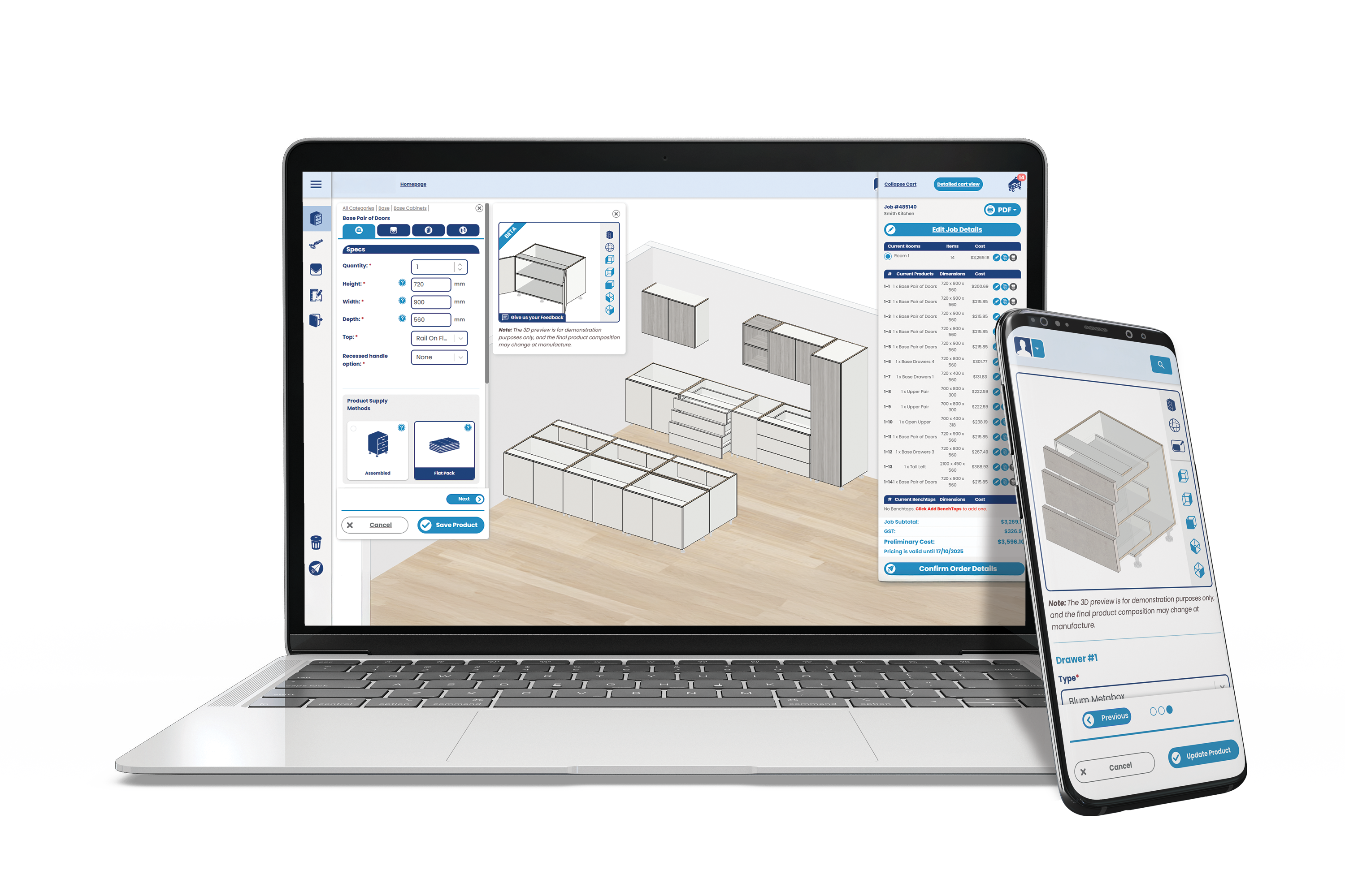 Ordering Portal Mockup